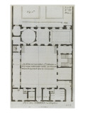 Planche 278 (1) : Plan au sol de l'hôtel Carnavalet , rue Culture Sainte-Catherine à Paris Lámina giclée por Jacques-François Blondel Planche 278 (1) : Plan au sol de l'hôtel Carnavalet , rue Culture Sainte-Catherine à Paris Lámina giclée por Jacques-François Blondel