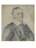 Portrait en buste d'un ecclésiastique coiffé de sa calotte reproduction procédé giclée par Robert Nanteuil
