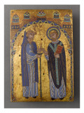 Plate Altar: St. Stephen of Muret and Hugh of Lacerta Giclee Print