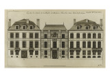 Planche 251 : élévation de la façade de l'hôtel Hesselin construit par l'architecte Le Vau Lámina giclée por Jacques-François Blondel Planche 251 : élévation de la façade de l'hôtel Hesselin construit par l'architecte Le Vau Lámina giclée por Jacques-François Blondel