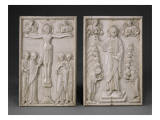 Plaque : La Crucifixion et la Mission des apôtres reproduction procédé giclée