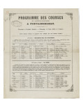 Programme des courses à la Solle Reproduction procédé giclée