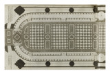 Planche 226 : Plan au sol du choeur de Notre-Dame de Paris Giclee-trykk av Jacques-François Blondel Planche 226 : Plan au sol du choeur de Notre-Dame de Paris Giclee-trykk av Jacques-François Blondel