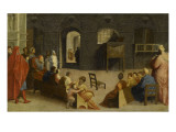 Prédication de Saint Bernardin de Sienne (Elément de prédelle) reproduction procédé giclée par Domenico Beccafumi