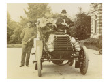 Rentilly, Group of Men and Car Front of the Castle Giclee Print