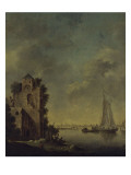 Ruines au bord d'une rivière Giclee Print by Jan Van Goyen