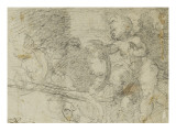 Putti jouant autour d'une ancre reproduction procédé giclée par Domenico Beccafumi