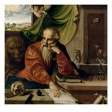Saint Jérôme en méditation Giclee Print by Georg Pencz