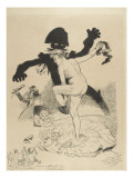 Pierrot se déshabille Lámina giclée por Adolphe Leon Willette