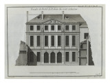 Planche 298 : élévation de façade sur cour de l'hôtel de Rohan , rue Vieildu Tempà Paris Giclee-trykk av Jacques-François Blondel Planche 298 : élévation de façade sur cour de l'hôtel de Rohan , rue Vieildu Tempà Paris Giclee-trykk av Jacques-François Blondel