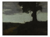 Route de Galfingen avec le vieux cerisier et la croix Giclee Print by Jean Jacques Henner