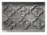 Portail de de la façade de la cathédrale d'Amiens. Registre sculpté: les signes du zodiaque reproduction procédé giclée