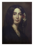 Portrait de George Sand reproduction procédé giclée par Auguste Charpentier