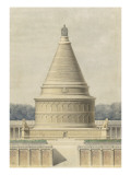 Projet de Monument funéraire commémoratif de la Défense de Paris : partie centrale du monument Giclée-Druck von Alfred Vaudoyer