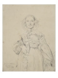 Portrait de femme jusqu'aux genoux reproduction procédé giclée par Jean-Auguste-Dominique Ingres