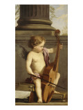 Putto jouant de la basse de viole Giclee Print by Laurent de La Hyre