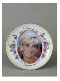 Assiette imprimé orné du portrait de la princesse Diana Giclee Print