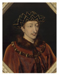 Portrait de Charles VII, roi de France (1403-1461), dit le Victorieux reproduction procédé giclée par Henri Lehmann