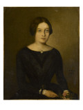 Portrait de femme en noir Giclee Print by Jean Jacques Henner