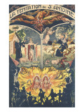 Affiche La tentation de saint Antoine reproduction procédé giclée