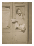 Pierrot enjambant une porte-fenêtre Reproduction procédé giclée par Gaspard Félix Tournachon