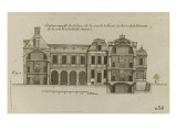 Planche 238 (2) : Elévation et profil du dedans de cour de l'hôtel d'Aumont , rue de Jouy à Paris Lámina giclée por Jacques-François Blondel Planche 238 (2) : Elévation et profil du dedans de cour de l'hôtel d'Aumont , rue de Jouy à Paris Lámina giclée por Jacques-François Blondel