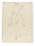 Cavalier et cheval de dos Giclee-trykk av Edme Bouchardon Cavalier et cheval de dos Giclee-trykk av Edme Bouchardon