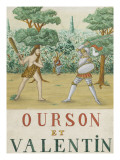 Ourson et Valentin Lámina giclée