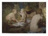 Le Repos reproduction procédé giclée par Pierre Puvis de Chavannes