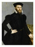 Portrait d'homme âgé de 33 ans Giclée-Druck von Martin de Vos