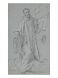 Religious Kneeling, Arms Outstretched, Hands and Back Giclée-tryk af Cristofano Allori Religious Kneeling, Arms Outstretched, Hands and Back Giclée-tryk af Cristofano Allori