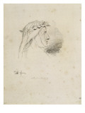 Portrait de Chopin en Dante, après 1849 Giclee Print by Eugene Delacroix