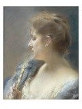 Portrait de madame Brullery de La Brunière Giclee-trykk av Albert Besnard Portrait de madame Brullery de La Brunière Giclee-trykk av Albert Besnard