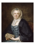 Portrait de femme tenant une brochure Giclée-Druck von Guillaume Voiriot