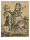 Portrait d'une reine de Danemark Reproduction procédé giclée