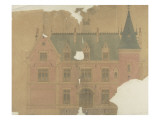 Projet de façade nord d'un hôtel néo-renaissance Lámina giclée por Antoine Zoegger Projet de façade nord d'un hôtel néo-renaissance Lámina giclée por Antoine Zoegger