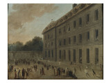 Récréation des prisonniers à Saint-Lazare : la partie de ballon Lámina giclée por Hubert Robert Récréation des prisonniers à Saint-Lazare : la partie de ballon Lámina giclée por Hubert Robert