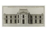 Planche 260 : élévation de la façade côté cour de l'Hôtel Dunoyer construit par Lámina giclée por Jacques-François Blondel Planche 260 : élévation de la façade côté cour de l'Hôtel Dunoyer construit par Lámina giclée por Jacques-François Blondel