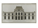 Planche 261 : élévation de la façade côté jardin de l'Hôtel Dunoyer construit par Giclee-trykk av Jacques-François Blondel Planche 261 : élévation de la façade côté jardin de l'Hôtel Dunoyer construit par Giclee-trykk av Jacques-François Blondel
