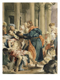Saint Barnabas Healing the Sick, Study after Veronese reproduction procédé giclée par Eugene Delacroix