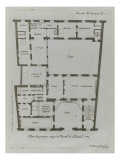 Planche 284 : Plan du premier étage de l'hôtel Amelot de Bisseuil Lámina giclée por Jacques-François Blondel Planche 284 : Plan du premier étage de l'hôtel Amelot de Bisseuil Lámina giclée por Jacques-François Blondel