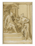 Phryné, accusée d'impiété comparaissant devant ses juges Giclée-tryk af Paolo Farinati Phryné, accusée d'impiété comparaissant devant ses juges Giclée-tryk af Paolo Farinati