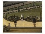 Promenade de Louis XIV en vue du Parterre du Nord dans les jardins de Versailles vers 1688 reproduction procédé giclée par Etienne Allegrain