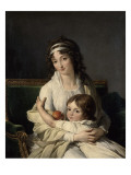 Portrait de madame Boyer-Fonfrède et de son fils Giclée-Druck von Francois Andre Vincent