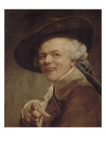 Portrait de l'artiste, (J. Ducreux), dit Le moqueur esquisse reproduction procédé giclée par Joseph Ducreux