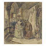 Procession dans un cloître Giclee Print