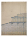 Projet pour la construction des Halles Centrales de Paris Giclee-trykk av Victor Baltard Projet pour la construction des Halles Centrales de Paris Giclee-trykk av Victor Baltard