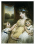 Portrait de M. Jean et de ses deux fils, Thomas et Jean Giclee Print by John Russell