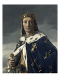Portrait de Louis VIII (1187-1226), dit le Lion, roi de France en 1223 reproduction procédé giclée par Henri Lehmann