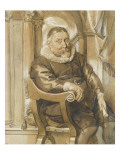 Portrait d'homme âgé, assis dans un fauteuil reproduction procédé giclée par Jacob Jordaens
